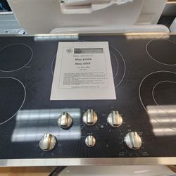 36 in.5 Burner Element Radiant Electric Cooktop in Stainless Steel