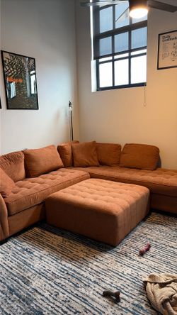 Orange sectional