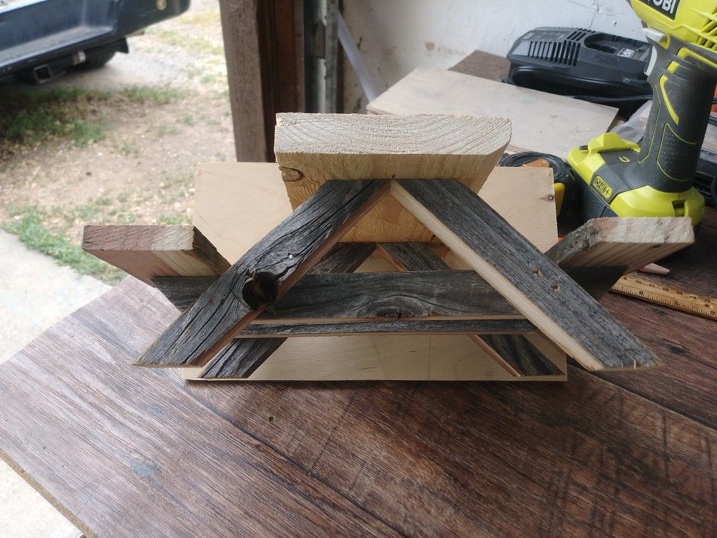 Rustic squirrel picnic tables