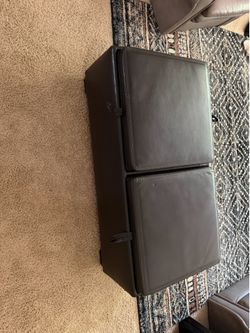 Faux leather ottoman/coffee table