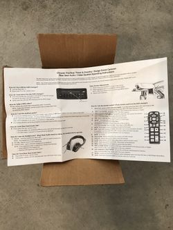 2 factory Bluetooth headphones and remote for Chrysler/Dodge