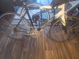 Giant road bike with bike rack