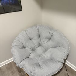 Better Homes & Gardens Papasan Accent Chair, Gray Linen