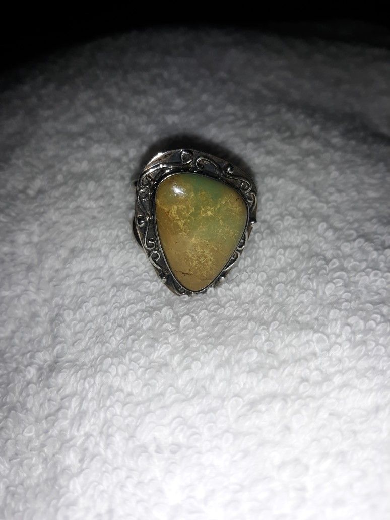 Jay King Green Turquoise Sz 9 Ring Stamped.