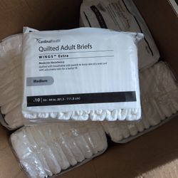 5 Packages Quilted Adult Briefs Medium 