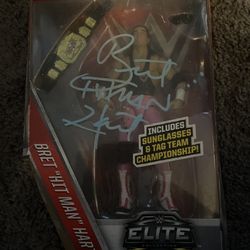 Bret Hart Signed Figure 