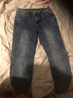 SHEIN dark blue acid wash skinny jeans