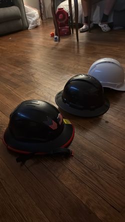Construction hard hats set of 3