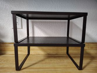 SONGMICS METAL CABINET SHELF ORGANIZERS – SET OF 2 – GENTLY USED