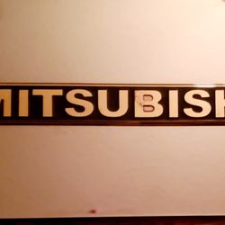 OFFICIALLY LICENSED STAINLESS STEEL MITSUBUSHI LICENSE PLATE 