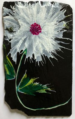 Slate original painting artwork alcohol inks ready to mount