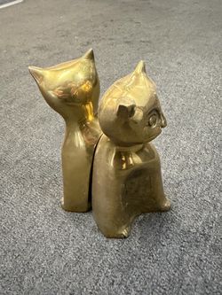 Vintage cat book ends