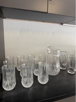 Cristal D’arques Glasses and Pitcher