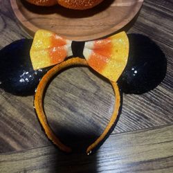 Halloween Candy Corn Minnie Ears 