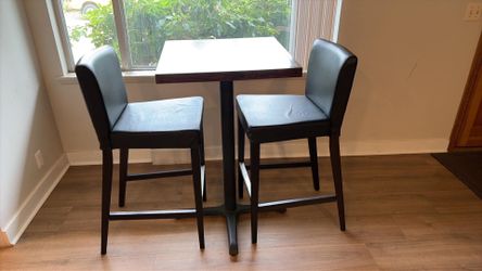 Bar height table and chairs