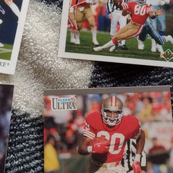 Vintage Jerry Rice Upper Deck 1991, Proset 1991, Fleer Ultra 1991 nine Card Bundle.  Cash Porch Pickup Redmond 