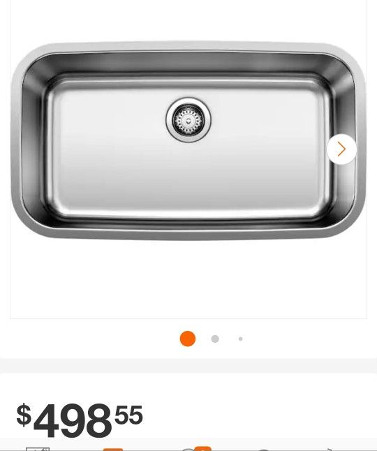 Blanco
STELLAR Undermount Stainless Steel 28 in. Single Bowl Kitchen Sink