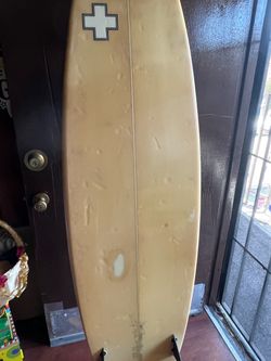 Used Surfboard with Cross Logo