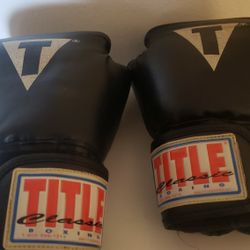 Title Boxing 14oz Gloves Black & Red