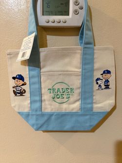 Mini blue Trader Joe’s Canvas Tote Peanuts