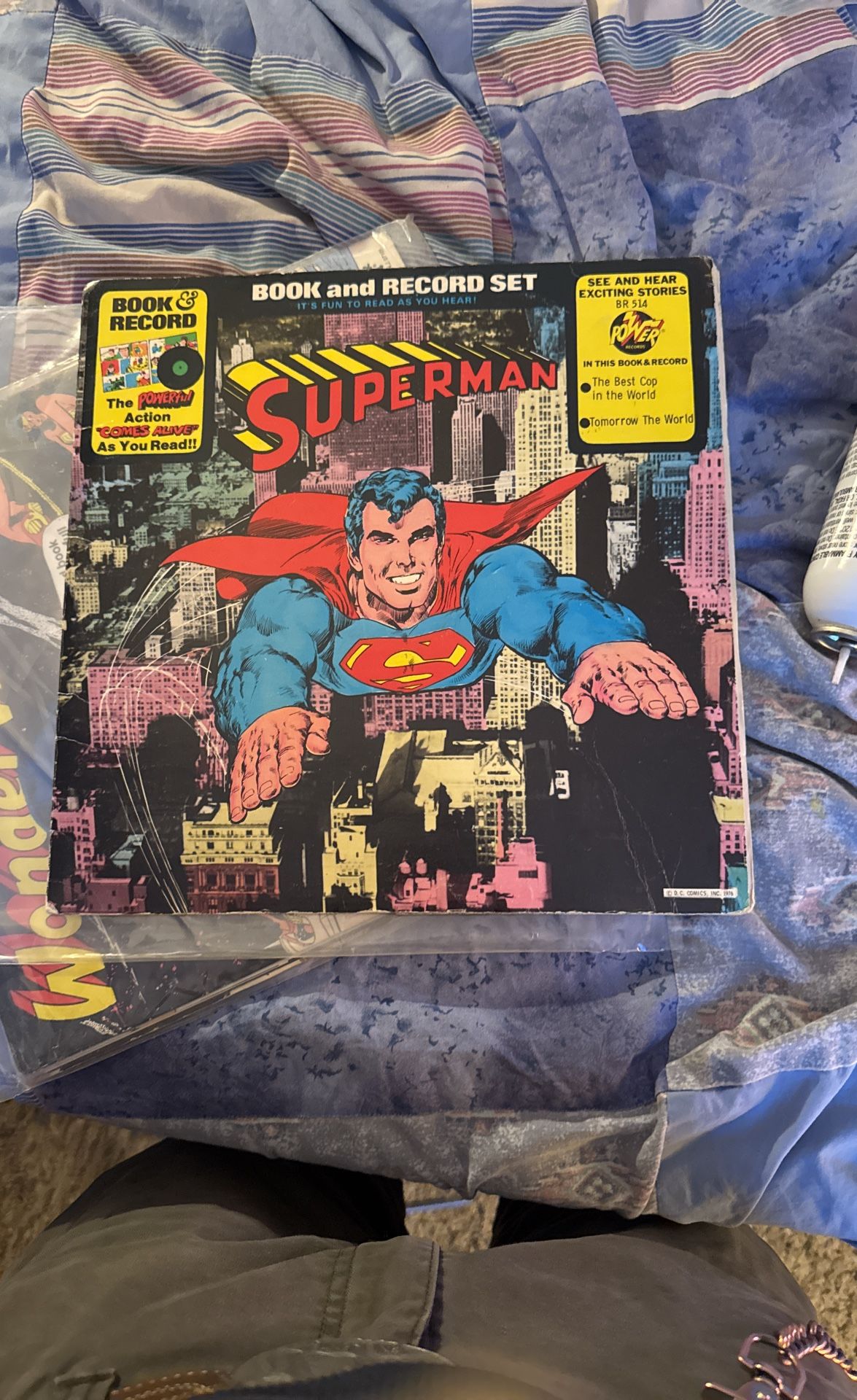1976 Dc Comic Superman Book And Record Set