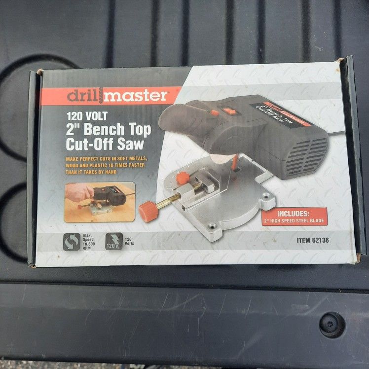 Drill Master 2 Inch Bench Top Cut Off Saw. 120 Volt. No. 62136.