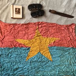 Viet Cong Flag,knife,Ho Chi Minh Baby Slippers,Chairman Mao Little Red Book In Vietnamese Language,