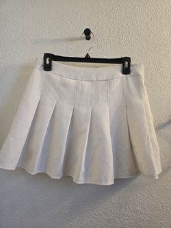 White Pleated Skirt