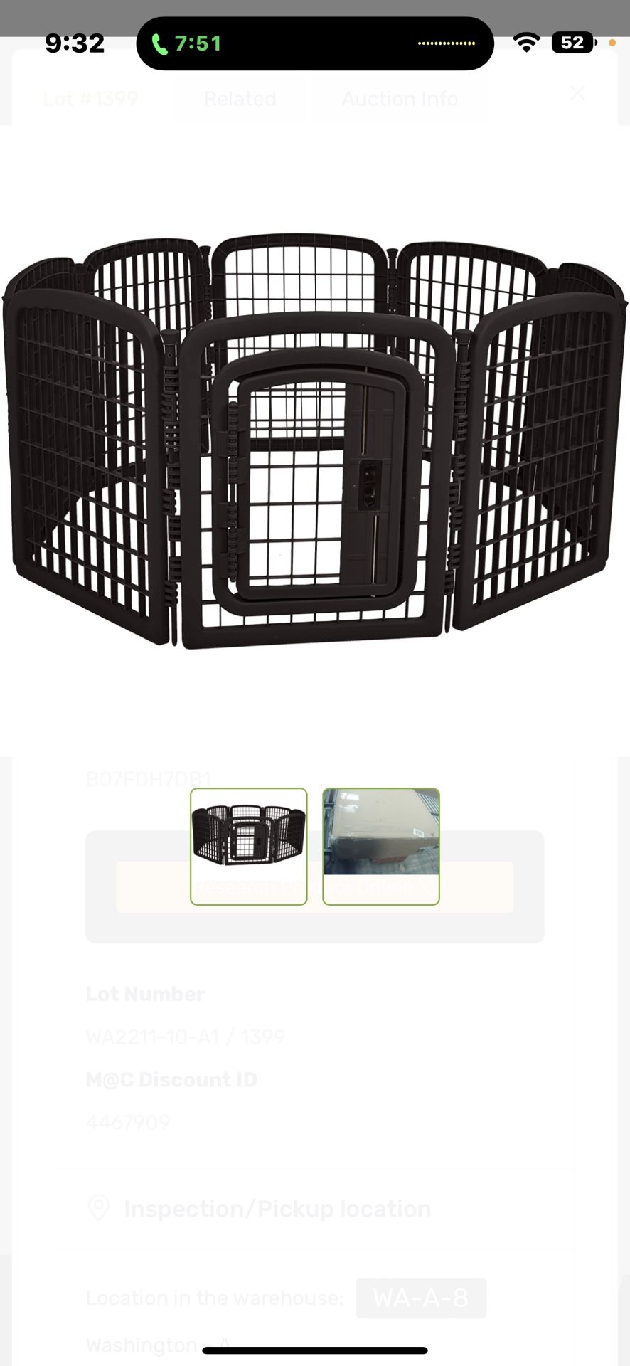 Amazon Basics 8-Panel Plastic Pet Pen Fence