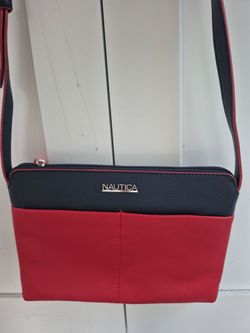 Nautica Red and Navy Crossbody Bag