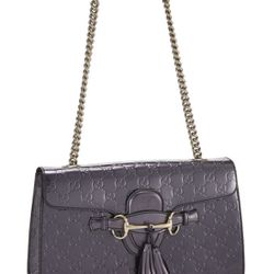 Brand New Gucci Gray Purple Grey Guccissima Patent Leather Emily Chain Shoulder Bag $780 !!!ACCEPTING OFFERS!!!