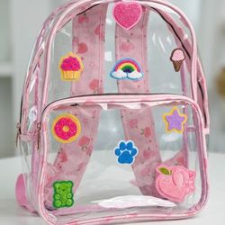 Cute Girl Clear Backpack for School 