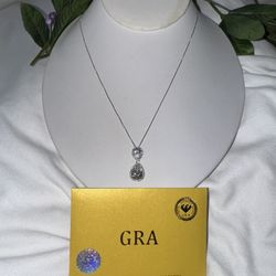 NEW 4.75 ct Moissanite & Sterling w/ Accent Stones Necklace