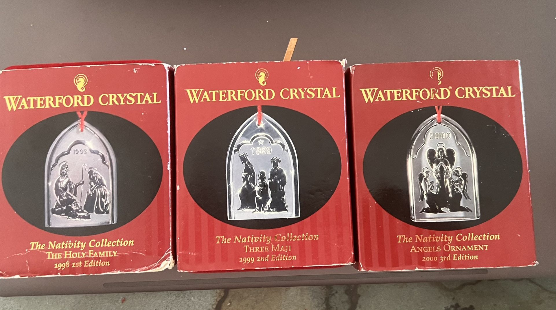 Waterford Crystal The Nativity Collection Christmas Ornaments