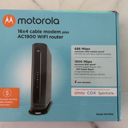 Motorola 16x4 Cable Modem + AC1900 WiFi Router