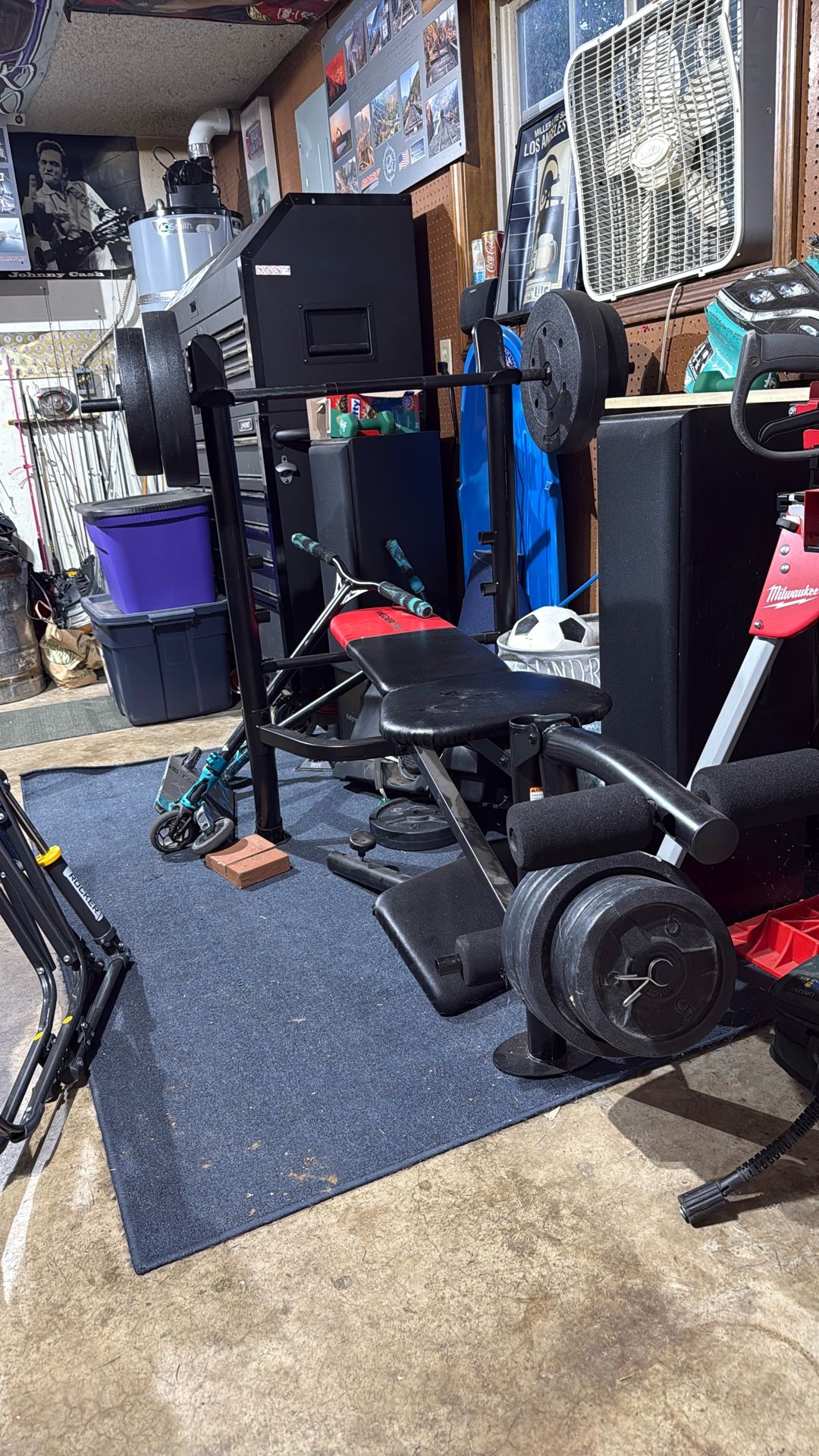 Bench Press With Leg Extension And Weights
