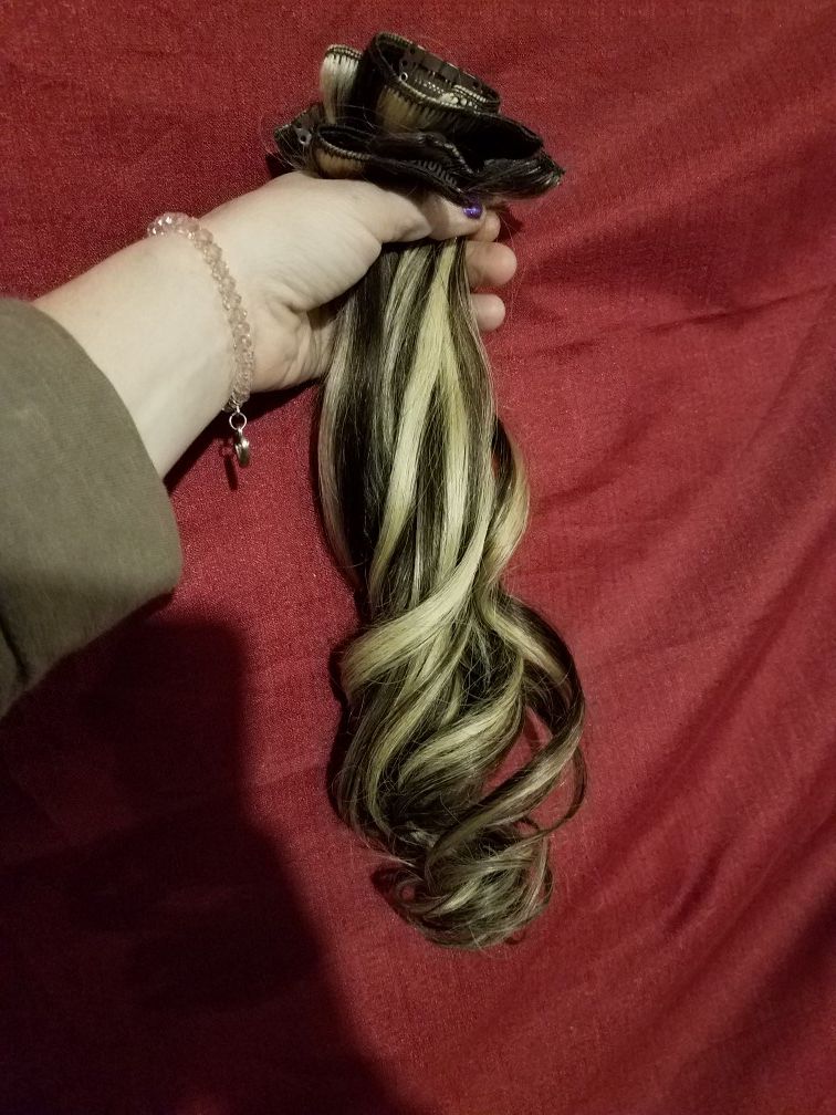 Beautifu 100% Real human hair clip on pieces