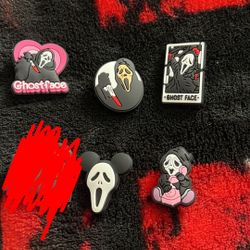 ghost face croc charms 