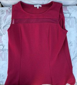 Sleeveless Womens Shirt RED LARGE
