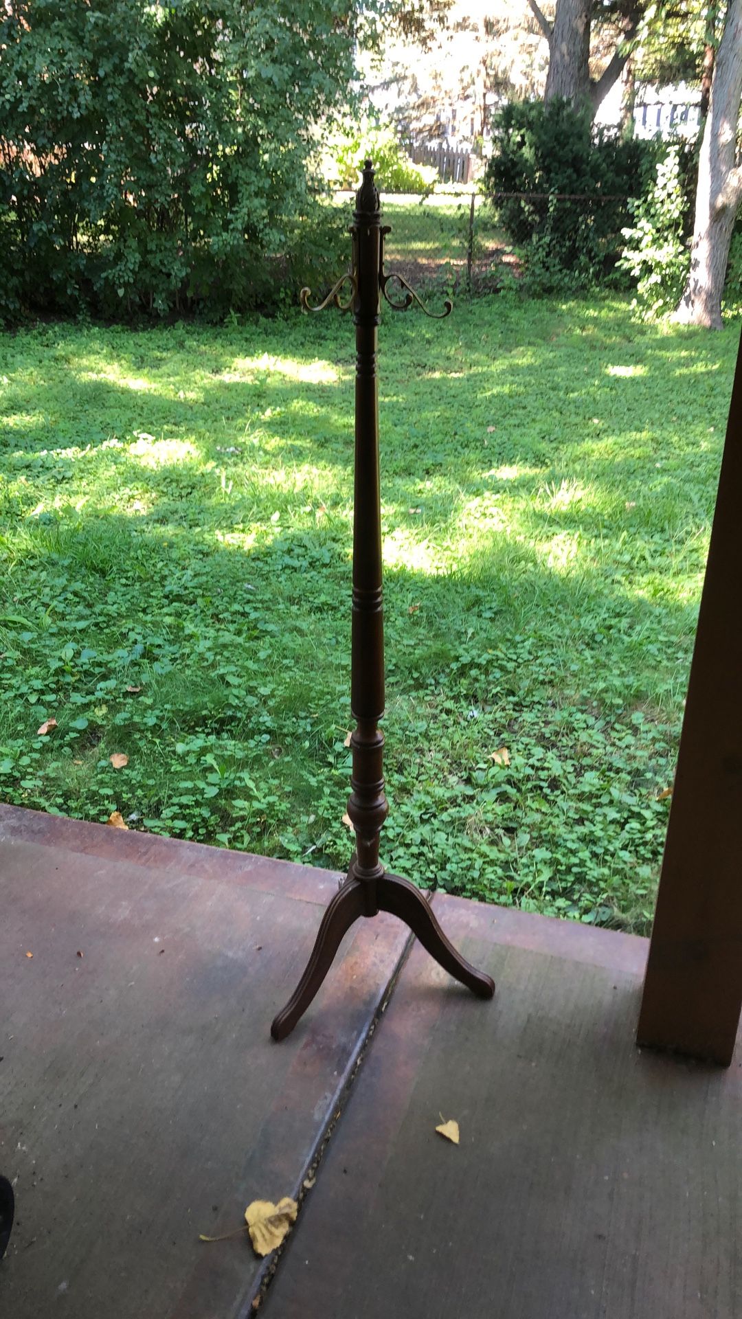 freestanding wooden coat rack,