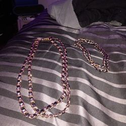 Gold & Black Necklace Combo