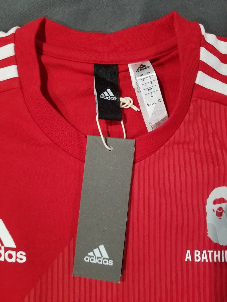 BAPE A BATHING APE x Adidas Jersey Tee Red