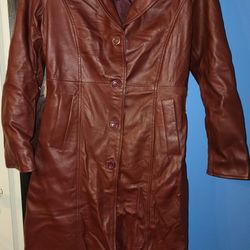 Jean Grey Dark Phoenix Burgundy Leather Coat