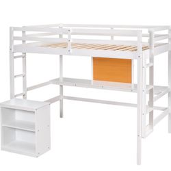 Loft With Desk And Moveable Shelf 