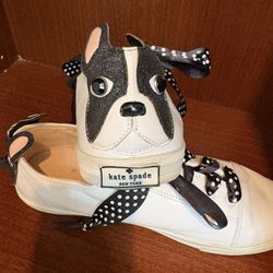 Kate Spade French bulldog leather sneakers B