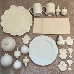 Brand New Ceramics Ready To Paint - All For $20!