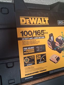 DeWalt 20V Max 5 Spot Cross Line Laser DCLE34520G