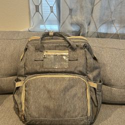 Gray Diaper Bag/Backpack 
