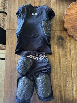 Under Armor Padded Football Shirt And Girdle Youth Small 