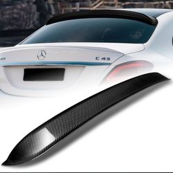 For 2015-2021 Mercedes C-Class Sedan W205 Carbon Fiber Rear Window Roof Spoiler -(2-RSP-6225-CF
